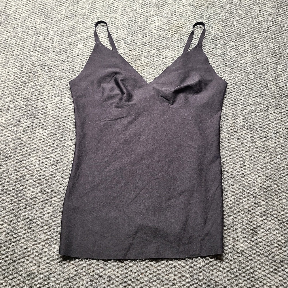 ARTDEAR Cami Tank Top Womens Large Black Built-in Bra Support Seamless V-Neck